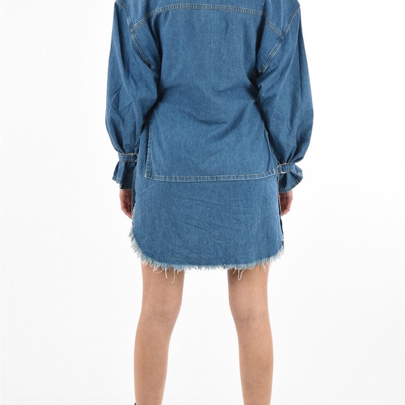 DIESEL SNAP BUTTON DENIM DE-LIFY MINI DRESS EUC - Picture 2 of 12